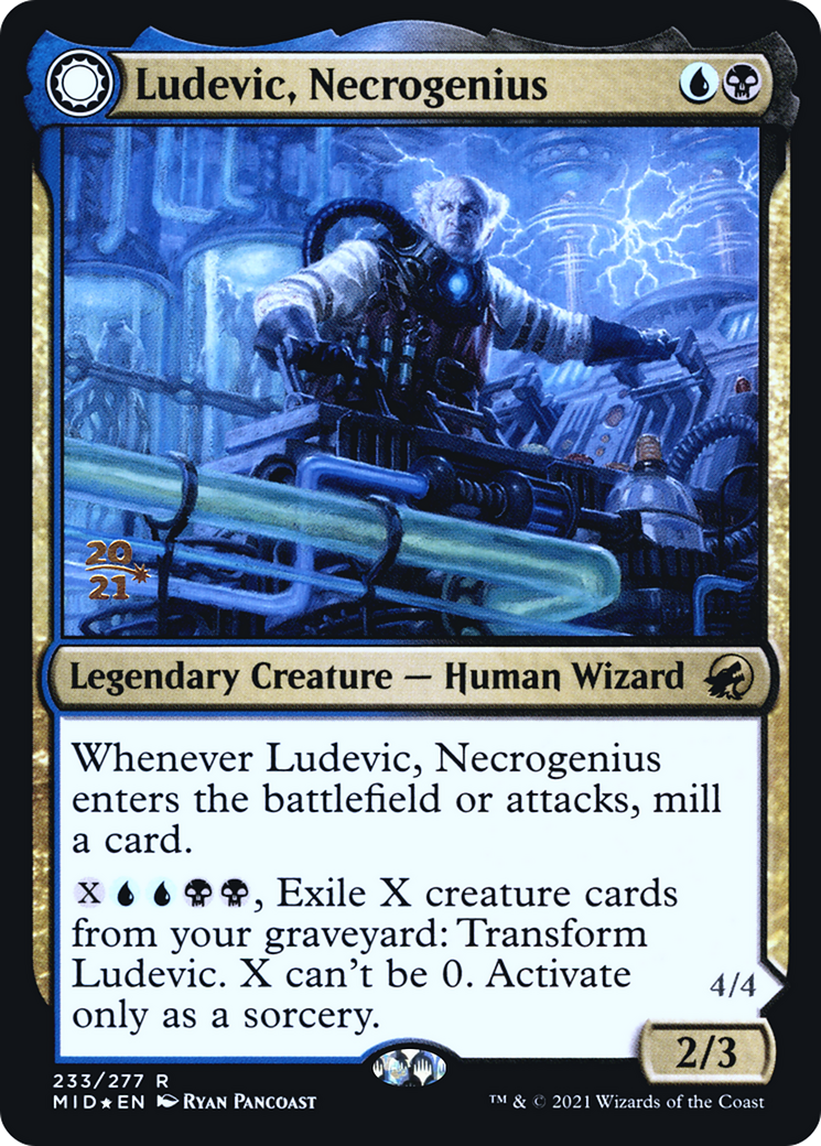 Ludevic, Necrogenius // Olag, Ludevic's Hubris [Innistrad: Midnight Hunt Prerelease Promos] - The Mythic Store | 24h Order Processing