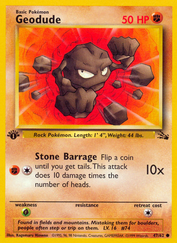 Geodude (47/62) [Fossil 1st Edition] - The Mythic Store | 24h Order Processing