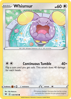 Whismur (135/185) [Sword & Shield: Vivid Voltage] - The Mythic Store | 24h Order Processing