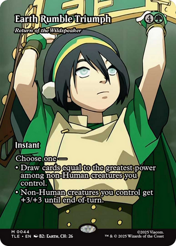 Earth Rumble Triumph - Return of the Wildspeaker (Borderless) [Avatar: The Last Airbender: Eternal-Legal] - The Mythic Store | 24h Order Processing