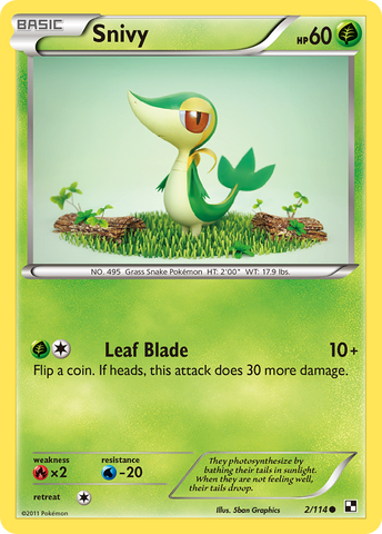 Snivy (2/114) [Black & White: Base Set] - The Mythic Store | 24h Order Processing