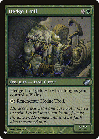Hedge Troll [The List] - The Mythic Store | 24h Order Processing
