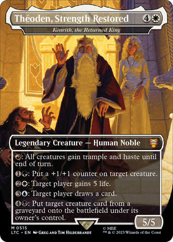 Theoden, Strength Restored - Kenrith, the Returned King (Borderless) [The Lord of the Rings: Tales of Middle-Earth Commander] - The Mythic Store | 24h Order Processing