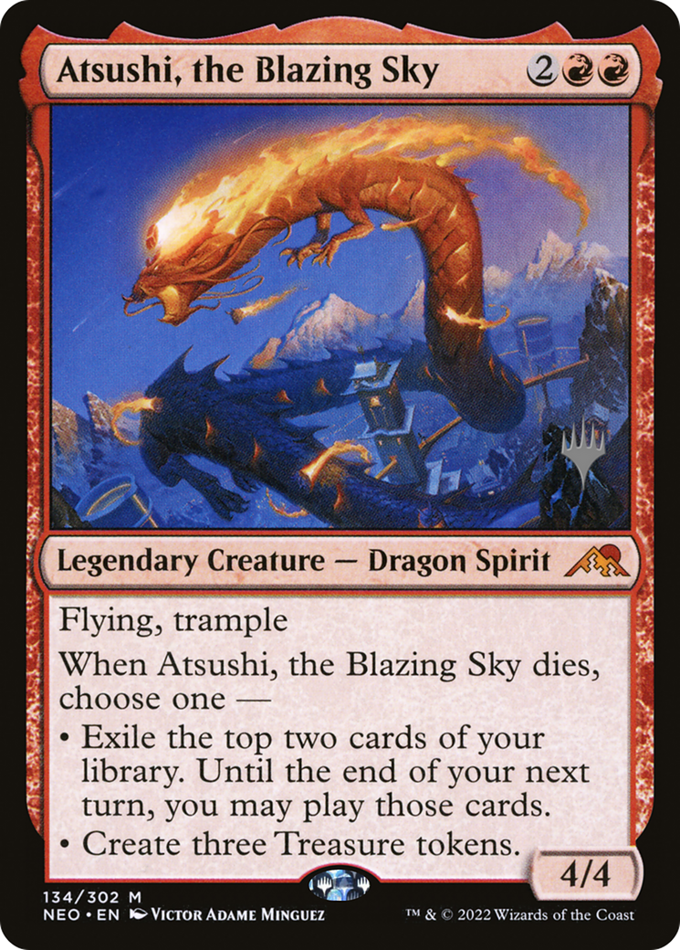 Atsushi, the Blazing Sky (Promo Pack) [Kamigawa: Neon Dynasty Promos] - The Mythic Store | 24h Order Processing