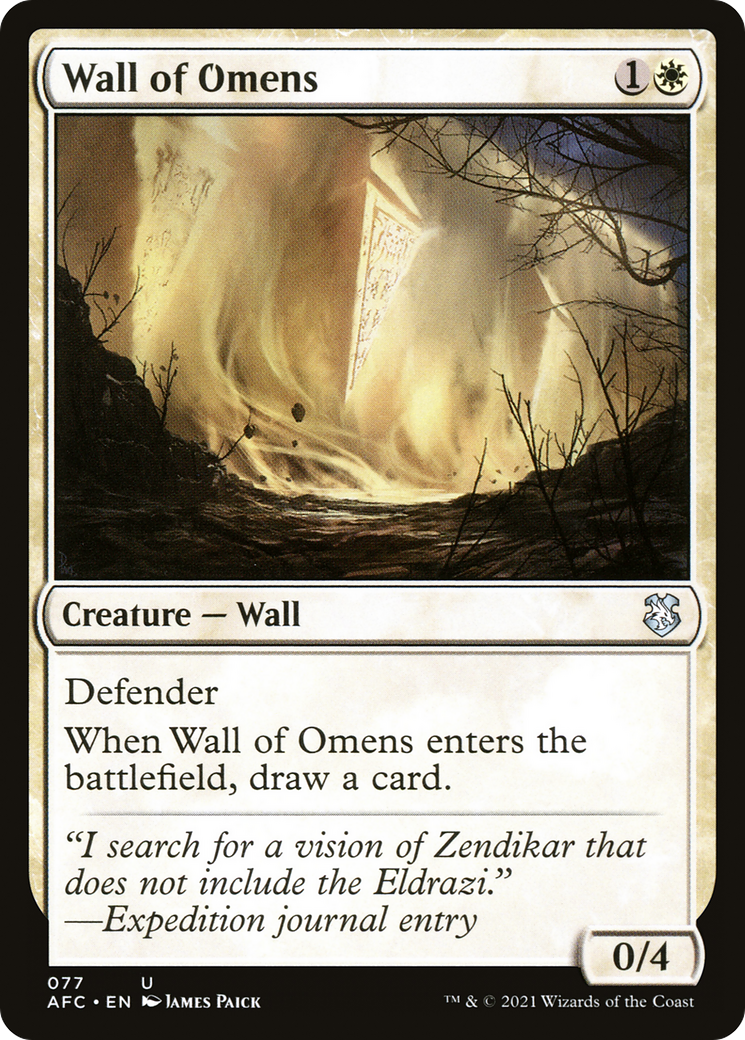 Wall of Omens [Dungeons & Dragons: Adventures in the Forgotten Realms Commander] - The Mythic Store | 24h Order Processing