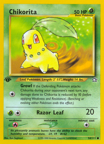Chikorita (54/111) [Neo Genesis 1st Edition] - The Mythic Store | 24h Order Processing