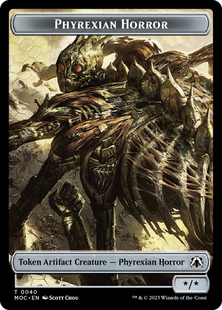 Phyrexian Golem // Phyrexian Horror Double-Sided Token [March of the Machine Commander Tokens] - The Mythic Store | 24h Order Processing