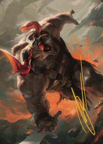 Furious Bellow Art Card (Gold-Stamped Signature) [Dominaria United Art Series] - The Mythic Store | 24h Order Processing