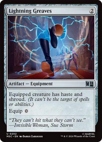 Lightning Greaves (Surge Foil) [Marvel Super Heroes Commander] - The Mythic Store | 24h Order Processing