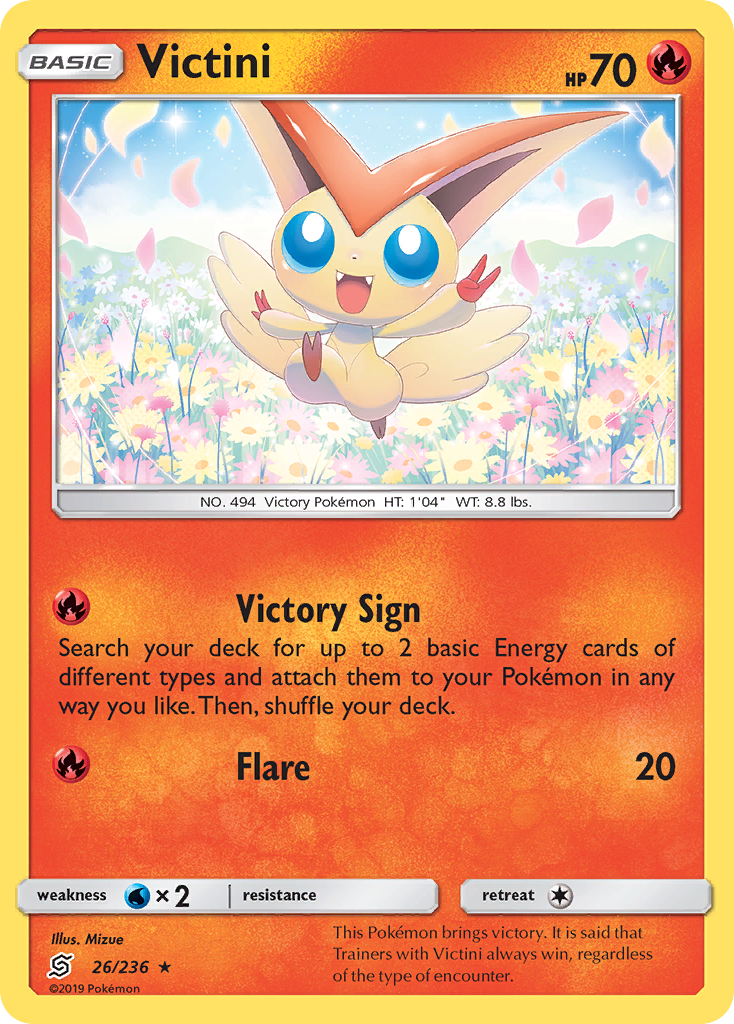 Victini (26/236) [Sun & Moon: Unified Minds] - The Mythic Store | 24h Order Processing