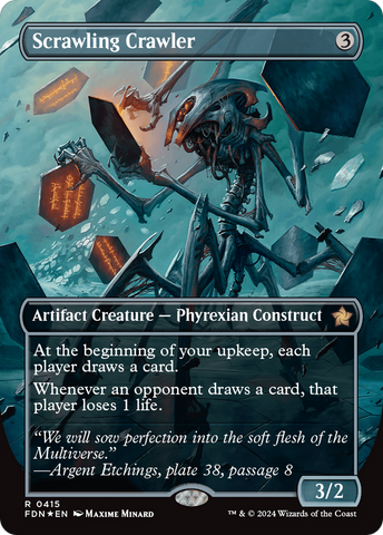 Scrawling Crawler (Borderless) (Mana Foil) [Foundations] - The Mythic Store | 24h Order Processing