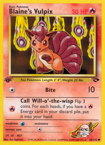 Blaine's Vulpix (66/132) [Gym Challenge 1st Edition] - The Mythic Store | 24h Order Processing