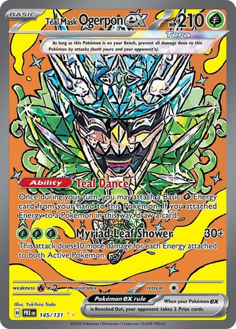 Teal Mask Ogerpon ex (145/131) [Scarlet & Violet: Prismatic Evolutions] - The Mythic Store | 24h Order Processing