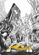 Lukka, Bound to Ruin Art Card (Gold-Stamped Signature) [Phyrexia: All Will Be One Art Series] - The Mythic Store | 24h Order Processing