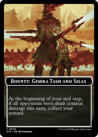 Bounty: Gorra Tash and Silas // Bounty Rules Double-Sided Token [Outlaws of Thunder Junction Commander Tokens] - The Mythic Store | 24h Order Processing