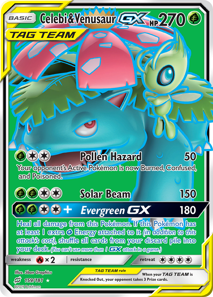 Celebi & Venusaur GX (159/181) [Sun & Moon: Team Up] - The Mythic Store | 24h Order Processing