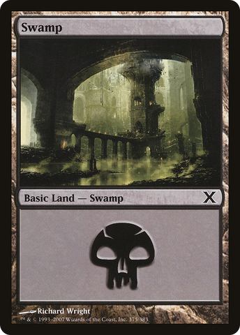 Swamp (375) [Tenth Edition] - The Mythic Store | 24h Order Processing