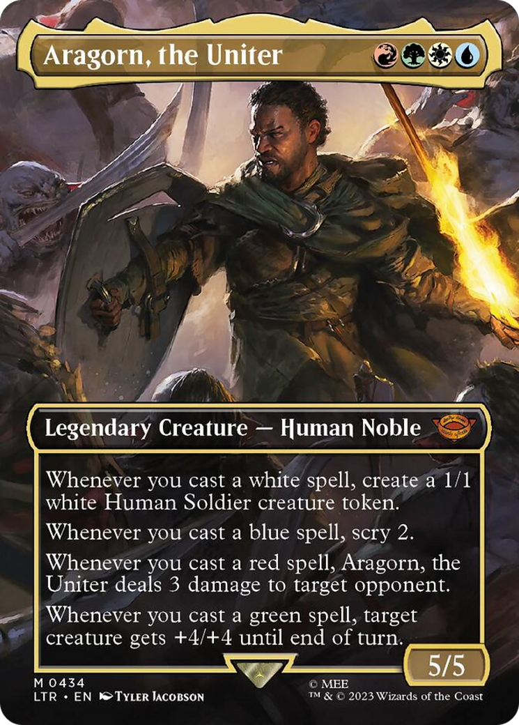 Aragorn, the Uniter (Borderless Alternate Art) [The Lord of the Rings: Tales of Middle-Earth] - The Mythic Store | 24h Order Processing