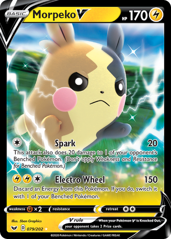 Morpeko V (079/202) [Sword & Shield: Base Set] - The Mythic Store | 24h Order Processing