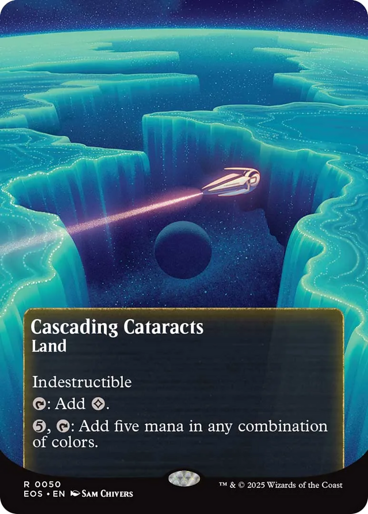 Cascading Cataracts (0050) (Borderless) [Edge of Eternities: Stellar Sights] - The Mythic Store | 24h Order Processing