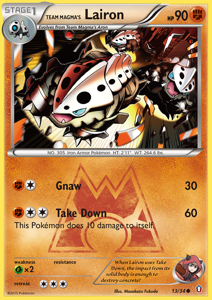Team Magma's Lairon (13/34) [XY: Double Crisis] - The Mythic Store | 24h Order Processing
