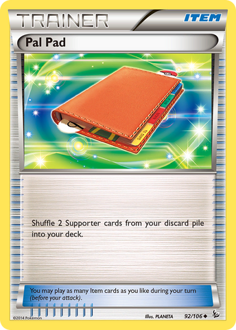 Pal Pad (92/106) [XY: Flashfire] - The Mythic Store | 24h Order Processing