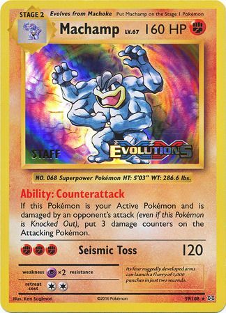 Machamp (59/108) (XY Evolutions Staff Prerelease) [XY: Black Star Promos] - The Mythic Store | 24h Order Processing