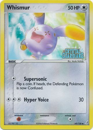 Whismur (69/100) (Stamped) [EX: Crystal Guardians] - The Mythic Store | 24h Order Processing
