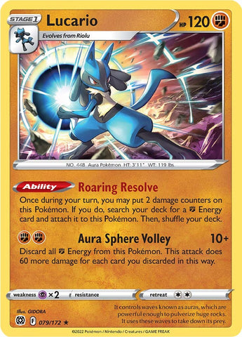 Lucario (079/172) (Theme Deck Exclusive) [Sword & Shield: Brilliant Stars] - The Mythic Store | 24h Order Processing