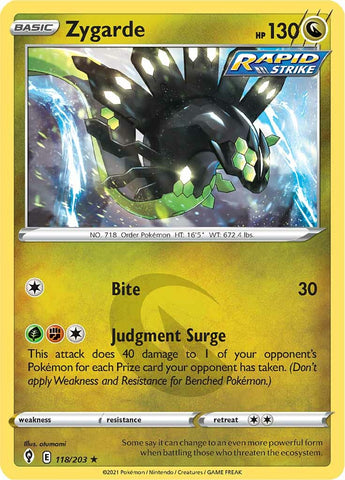 Zygarde (118/203) [Sword & Shield: Evolving Skies] - The Mythic Store | 24h Order Processing