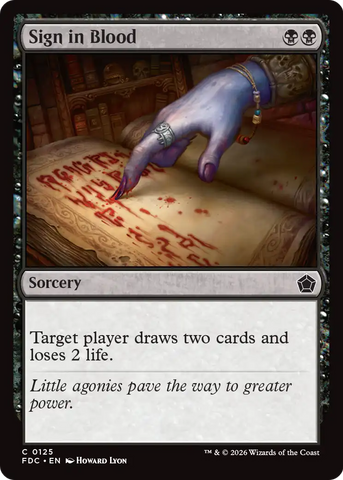 Sign in Blood [Foundations Commander] - The Mythic Store | 24h Order Processing