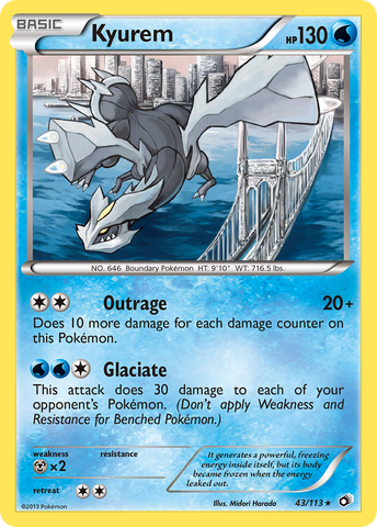 Kyurem (43/113) (Theme Deck Exclusive) [Black & White: Legendary Treasures] - The Mythic Store | 24h Order Processing