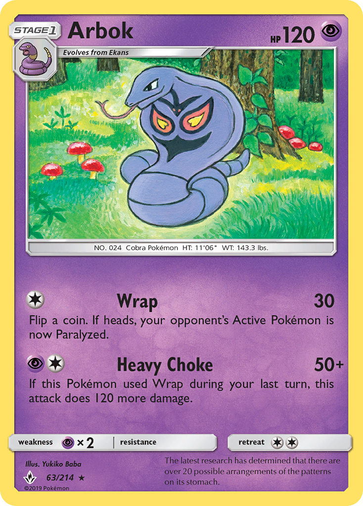 Arbok (63/214) [Sun & Moon: Unbroken Bonds] - The Mythic Store | 24h Order Processing