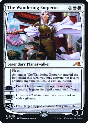 The Wandering Emperor [Kamigawa: Neon Dynasty Prerelease Promos] - The Mythic Store | 24h Order Processing
