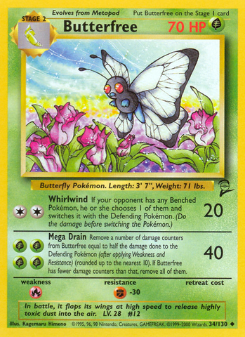 Butterfree (34/130) [Base Set 2] - The Mythic Store | 24h Order Processing