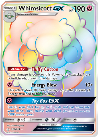 Whimsicott GX (226/214) [Sun & Moon: Unbroken Bonds] - The Mythic Store | 24h Order Processing