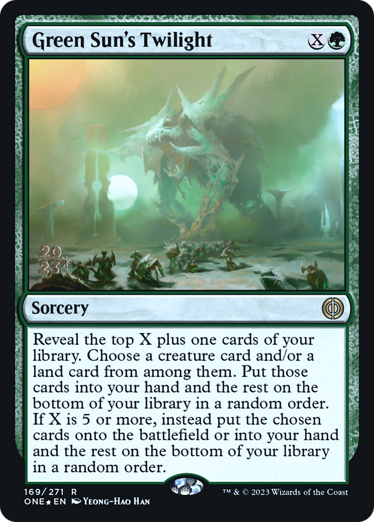 Green Sun's Twilight [Phyrexia: All Will Be One Prerelease Promos] - The Mythic Store | 24h Order Processing