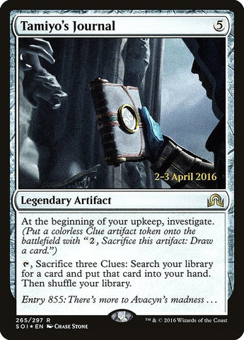 Tamiyo's Journal (Entry 855) [Shadows over Innistrad Prerelease Promos] - The Mythic Store | 24h Order Processing