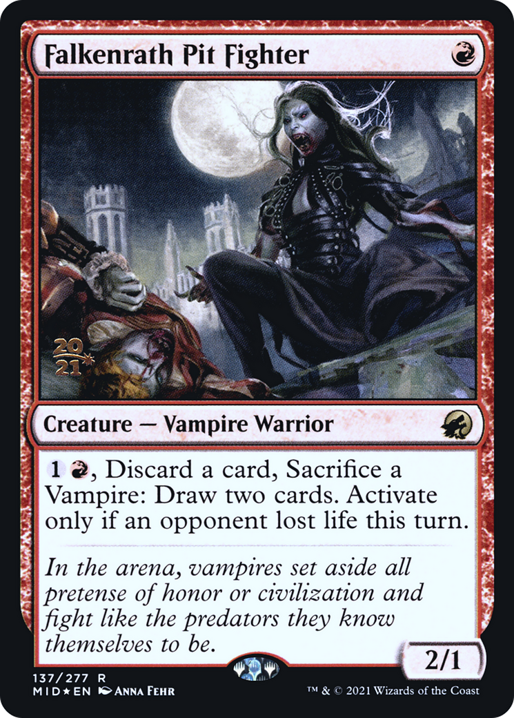 Falkenrath Pit Fighter [Innistrad: Midnight Hunt Prerelease Promos] - The Mythic Store | 24h Order Processing