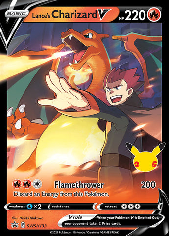 Lance's Charizard V (SWSH133) (Jumbo Card) [Sword & Shield: Black Star Promos] - The Mythic Store | 24h Order Processing
