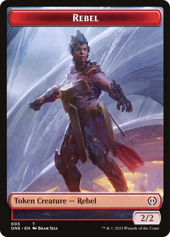 Rebel // Phyrexian Germ Double-Sided Token [Phyrexia: All Will Be One Commander Tokens] - The Mythic Store | 24h Order Processing