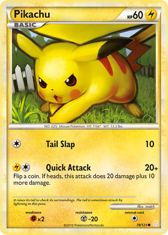 Pikachu (78/123) [HeartGold & SoulSilver: Base Set] - The Mythic Store | 24h Order Processing