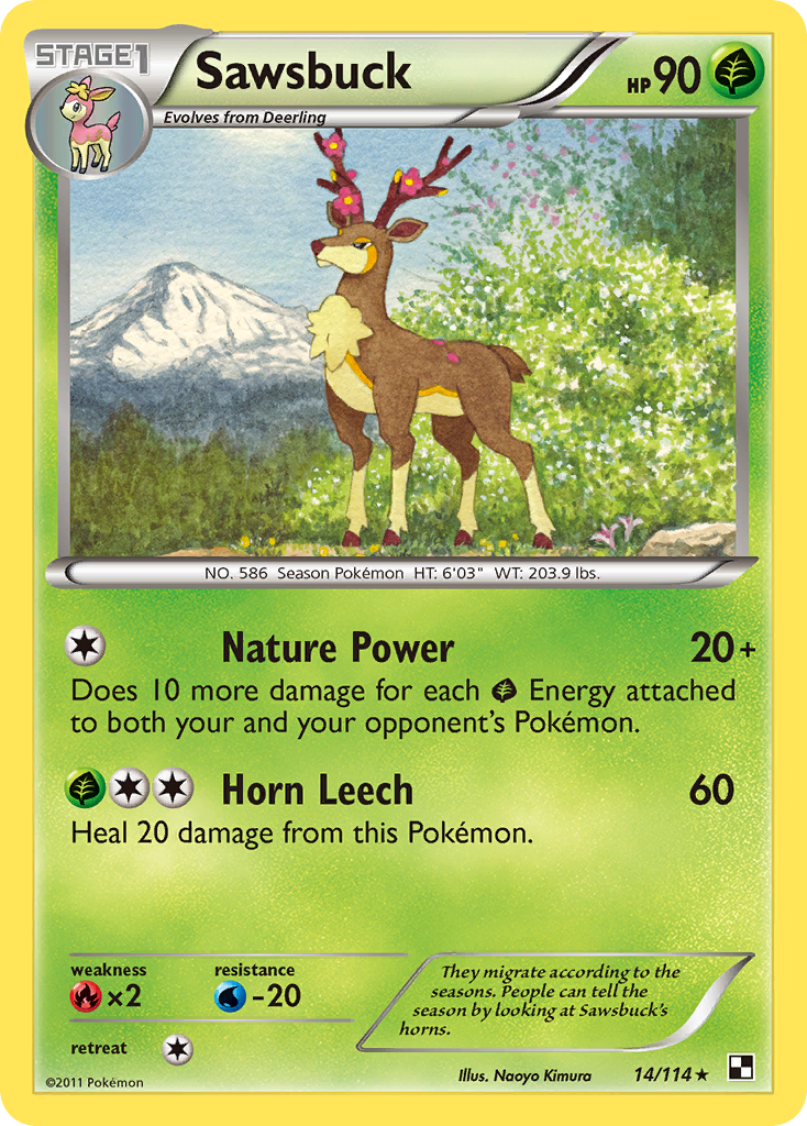 Sawsbuck (14/114) [Black & White: Base Set] - The Mythic Store | 24h Order Processing