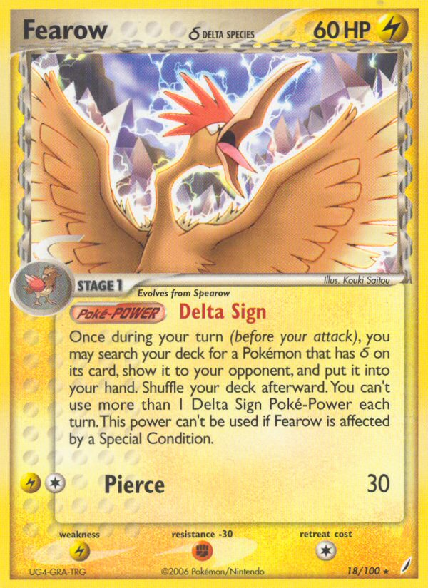 Fearow (18/100) (Delta Species) [EX: Crystal Guardians] - The Mythic Store | 24h Order Processing