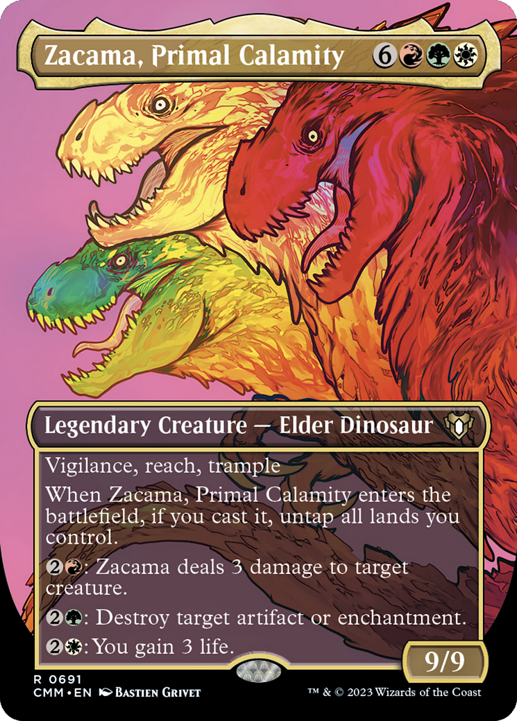 Zacama, Primal Calamity (Borderless Profile) [Commander Masters] - The Mythic Store | 24h Order Processing