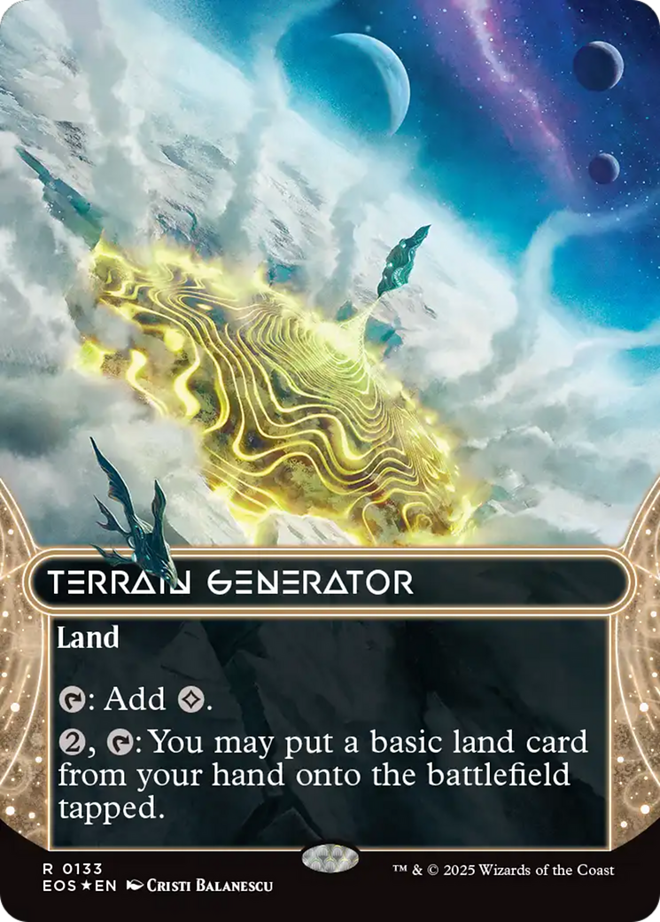 Terrain Generator (0133) (Borderless) (Galaxy Foil) [Edge of Eternities: Stellar Sights] - The Mythic Store | 24h Order Processing