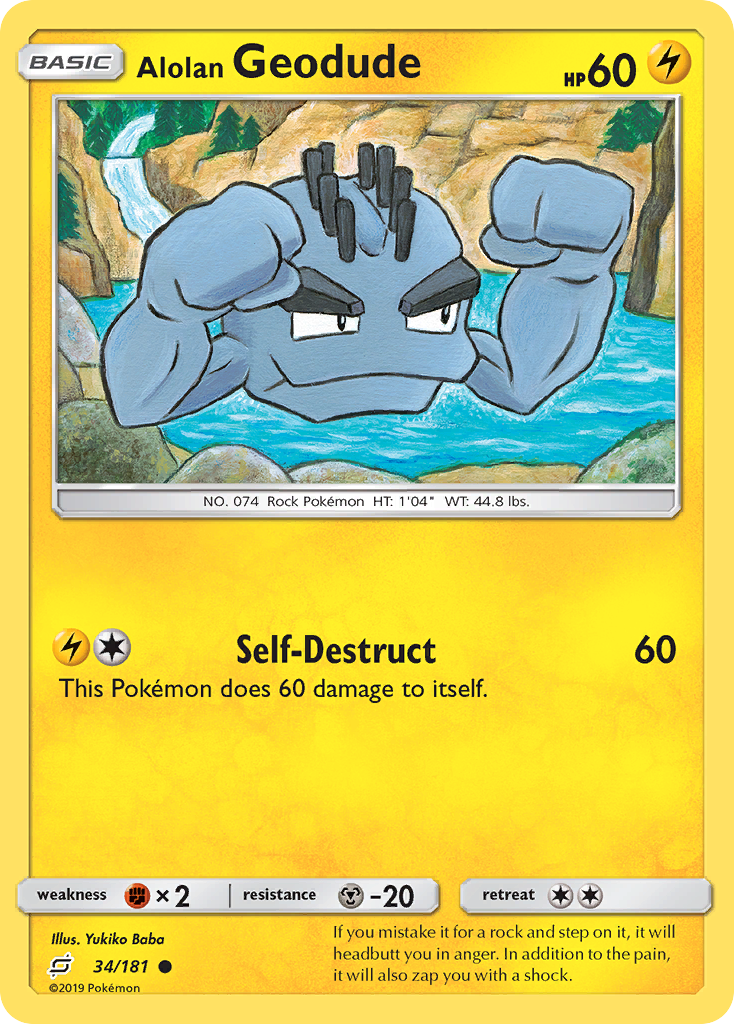 Alolan Geodude (34/181) [Sun & Moon: Team Up] - The Mythic Store | 24h Order Processing