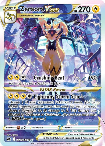 Zeraora VSTAR (GG43/GG70) [Sword & Shield: Crown Zenith] - The Mythic Store | 24h Order Processing