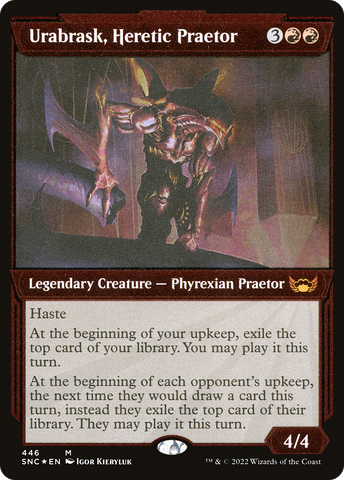 Urabrask, Heretic Praetor (Showcase Art Deco Foil Etched) [Streets of New Capenna] - The Mythic Store | 24h Order Processing