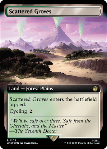 Scattered Groves (Extended Art) (Surge Foil) [Doctor Who] - The Mythic Store | 24h Order Processing